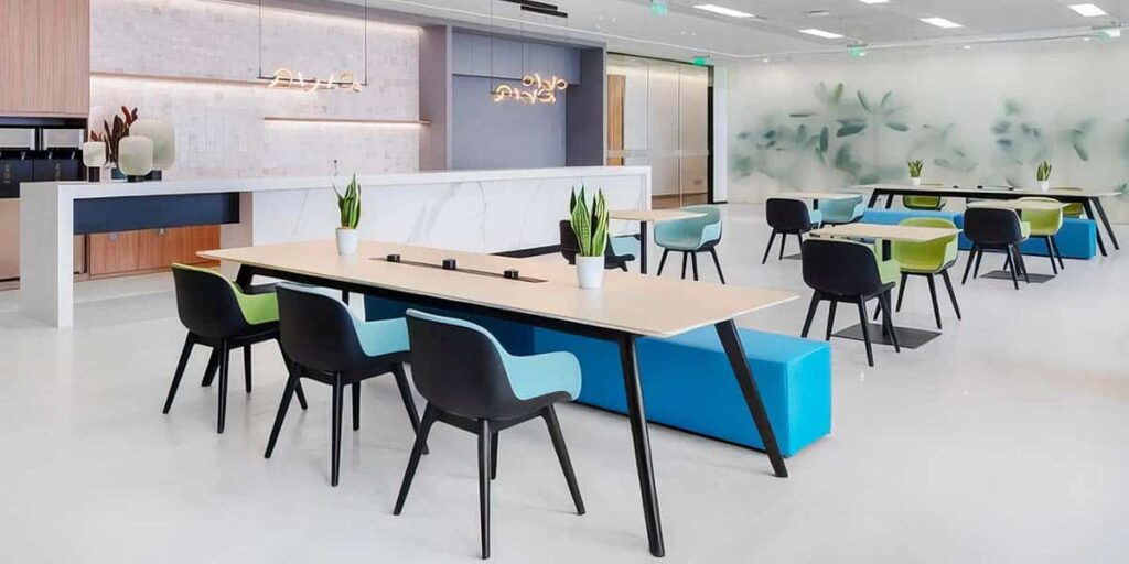 interna mobiliario oficina coworking