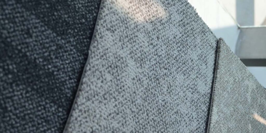 Detalles de textura de una alfombra para oficina 